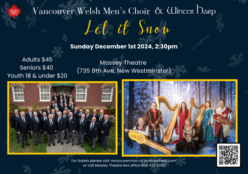 Vancouver Welsh Men’s Choir & Winter Harp present Let It Snow